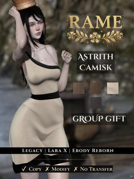 Astrith Camisk March 2026 Group Gift by RAME | Teleport Hub - Second Life Freebies | Second Life Freebies | Scoop.it