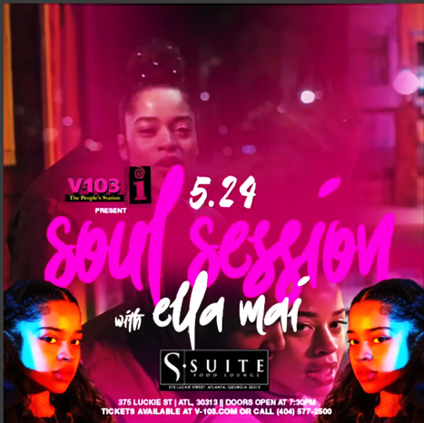 Thats's tommorow night #SuiteLoungeAtl  Ella Mai and the v103 soul sessions... 375 Luckie Street Atlanta Ga | GetAtMe | Scoop.it
