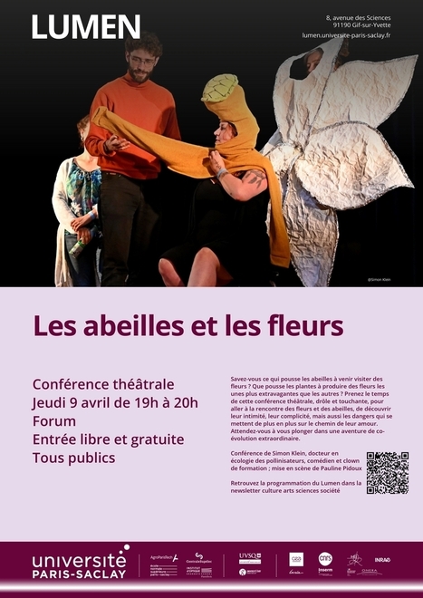 Abeilles et fleurs, un amour en p&eacute;ril - Au Lumen le 9 avril 2026 &agrave; 19h | Life Sciences Universit&eacute; Paris-Saclay | Scoop.it