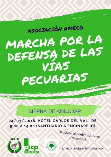 Ameco va a organizar una marcha por la apertura de las vías pecuarias de la Sierra de Andújar. « | Noticias sobre Caminos Públicos | Scoop.it