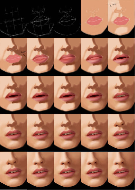 Mouth Tutorial | Drawing References and Resources | Scoop.it