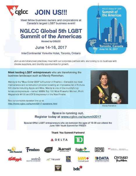 NGLCC Global 5th LGBT Summit of the Americas – Hosted by CGLCC | LGBTQ+ Online Media, Marketing and Advertising | Scoop.it