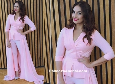 Huma Qureshi in Baby Pink outfit by Swapnil Shinde | Indian Fashion Updates | Scoop.it