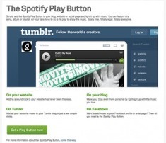 Spotify Launches Music Player for Web, Blogs, and Tumblr | Evolver.fm | Soundtrack | Scoop.it