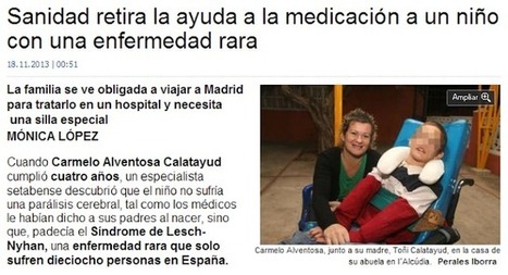 DIFUNDE - Sanidad retira la ayuda a un niño con una enfermedad rara La madre dejó de trabajar para cuidarle | PIENSA en VERDE | Scoop.it
