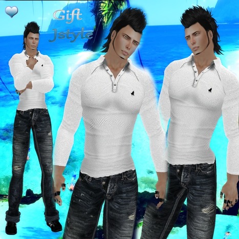 Male White T-Shirt and Jean Group Gift by JStyle | Teleport Hub | Second Life Freebies | Scoop.it