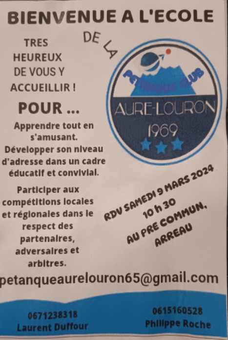 Rentrée du Pétanque Club Aure-Louron samedi 9 mars | Vallées d'Aure & Louron - Pyrénées | Scoop.it