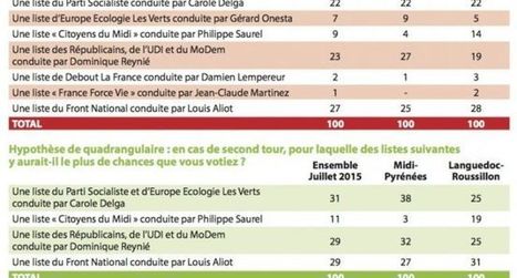R&eacute;gionales 2015 : le FN en t&ecirc;te en Midi-Pyr&eacute;n&eacute;es - Languedoc-Roussillon selon un sondage exclusif | Toulouse La Ville Rose | Scoop.it