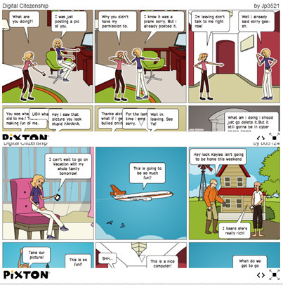 8th grade ICT Digital Citizenship Comic Strips 2015 | Social Media and its influence | Scoop.it
