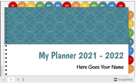 Free Digital Planners made with Google Slides for 2021 - 2022  via SlidesMania | Education 2.0 & 3.0 | Scoop.it