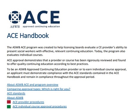 ASWB Continuing Education Handbook (4/1/19) | Professional Learning Design | Scoop.it
