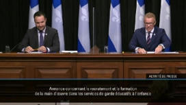 Conf&eacute;rence de presse de Mathieu Lacombe et Jean Boulet et p&eacute;riode de questions | Recrutement et formation de la main-d'&oelig;uvre dans les services de garde &eacute;ducatifs &agrave; l&rsquo;enfance | Veille m&eacute;dia | Scoop.it