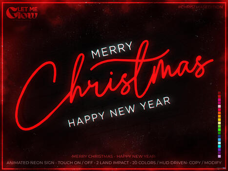 Merry Christmas & Happy New Year Neon Sign December 2025 Group Gift by LET ME GLOW | Teleport Hub - Second Life Freebies | Teleport Hub | Scoop.it