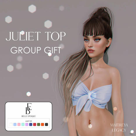 Juliet Top Fatpack July 2021 Group Gift by Belle Epoque | Teleport Hub - Second Life Freebies | Second Life Freebies | Scoop.it
