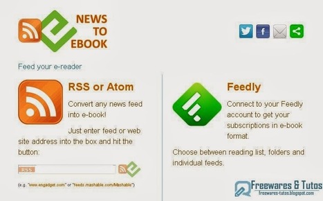 Newstoebook : un service en ligne pratique pour convertir les flux de Feedly en ebooks | Time to Learn | Scoop.it