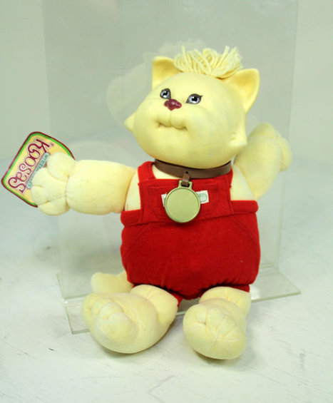 Retro In Human Interest Scoop It - vintage early 80s cabbage patch koosa kitty cat doll with original tag retro koosas cabbage patch kid cpk