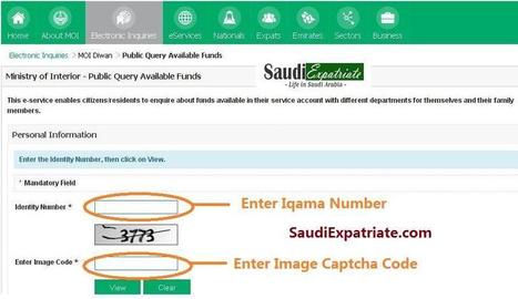 Easy Steps to Check Iqama Funds on MOI website - Saudi Expatriate | Saudi Expatriate, Life in Saudi Arabia KSA | Scoop.it