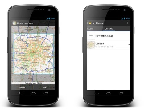 Google Maps : Arrivée du mode hors ligne sur Android | UseNum - Tourisme | Scoop.it