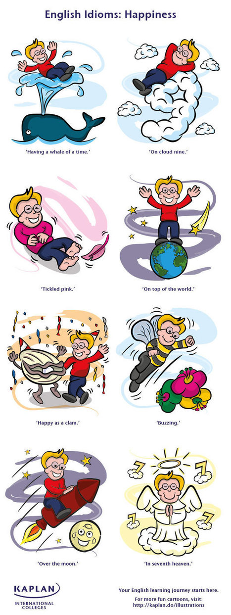 English Idioms : Happiness (infographic) | APOIO AO ESTUDO | Scoop.it
