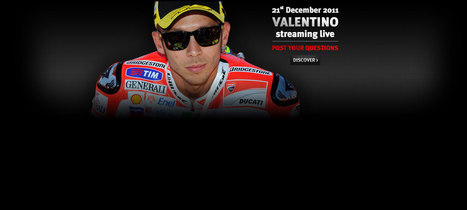 VALENTINO ROSSI LIVE ON DAINESE.COM - December 21 | Ductalk: What's Up In The World Of Ducati | Scoop.it