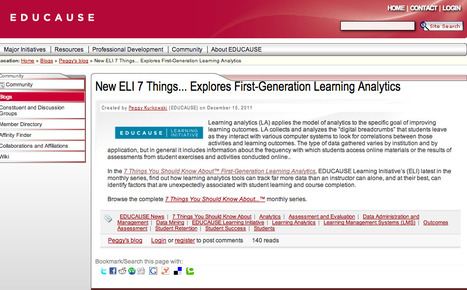 New ELI 7 Things... Explores First-Generation Learning Analytics | EDUCAUSE | Digital Delights | Scoop.it
