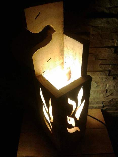 Stylish Jigsaw Pallet Wood Lamp | 1001 Pallets ideas ! | Scoop.it