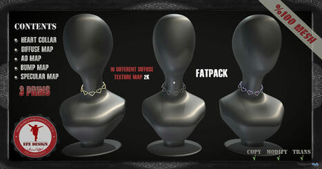 Heart Collar Fatpack Full Perm July 2024 Gift by Efe Design | Teleport Hub - Second Life Freebies | Second Life Freebies | Scoop.it