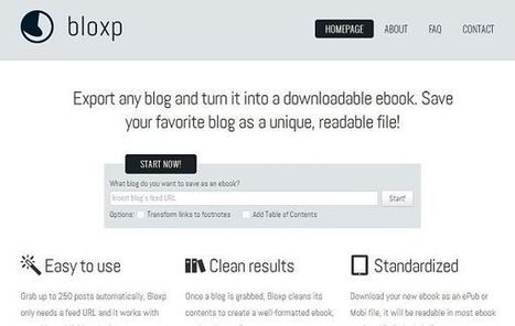Bloxp, para convertir tu blog o sitio web en un e-book | Las TIC y la Educación | Scoop.it