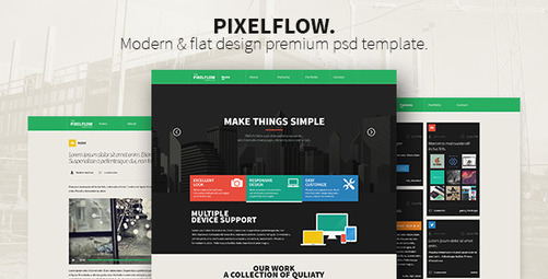 Pixelflow Psd Template Corporate Best Wordp