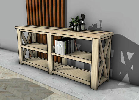 HowToSpecialist – How to Build, Step by Step DIY Plans Farmhouse Console Table – Free Plans | HowToSpecialist - How to Build, Step by Step DIY Plans | Furniture Plans | Scoop.it