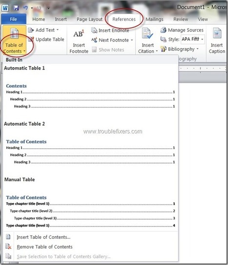 Automatically Create And Update Index or Table Of Content In Microsoft Word [Any Version] | Techy Stuff | Scoop.it