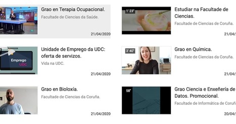 VIDEOS DOS GRAOS UNIVERSITARIOS DA UNIVERSIDADE DE A CORUÑA | TIC & Educación | Scoop.it