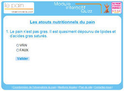 Le Pain - Observatoire du pain - Le Quiz nutrition | Remue-méninges FLE | Scoop.it