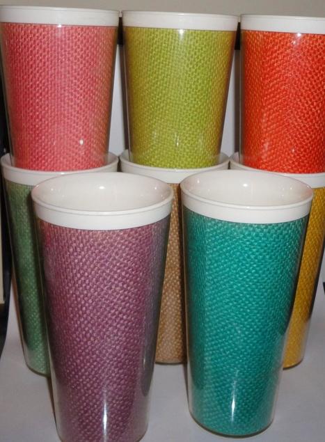 retro melmac burlap thermo tumblers | Backyard Barbecues, Cookouts, tailgating ideas | Scoop.it
