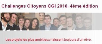 Appel à projet étudiant : CGI lance la 4ème édition de ses Challenges Citoyens ! | Bourses, Prix, Appels à projets Environnement. | Scoop.it