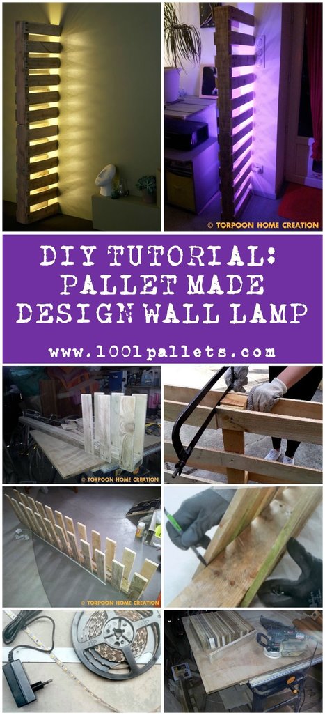 Diy Tutorial: Pallet-made Design Wall Lamp | 1001 Pallets ideas ! | Scoop.it