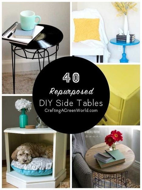 30 DIY Side Table Ideas: Reduce, Reuse, Redecorate! - Crafting A Green World | Arts & Crafts | Scoop.it