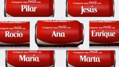 Coca Cola personaliza las latas con nombres propios | Marisol y Rafa | Scoop.it