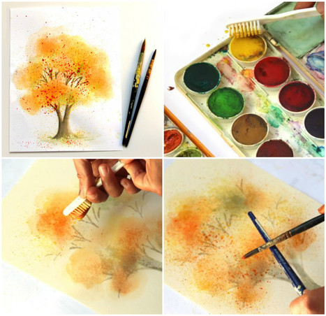 Toothbrush Watercolor Art | 1001 Recycling Ideas ! | Scoop.it