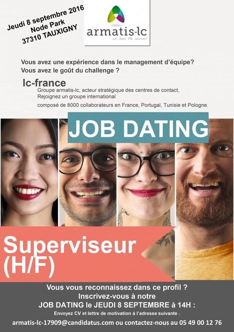 Job dating pour un poste de superviseur chez Armatis &agrave; Tauxigny | Sud Touraine Active | Revue de presse &eacute;conomique du Sud Touraine | Scoop.it
