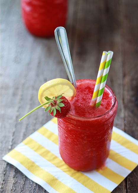 Boozy Strawberry Lemonade Slushies | foodSenses | Scoop.it