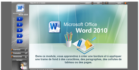 Online Formapro présente un module pour travailler ses techniques sur le logiciel Word. | Boite à outils blog | Scoop.it