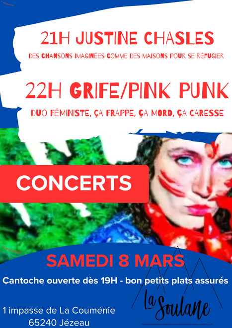Concerts Justine Chasles et GRIFE, samedi 8 mars à La Soulane | Vallées d'Aure & Louron - Pyrénées | Scoop.it