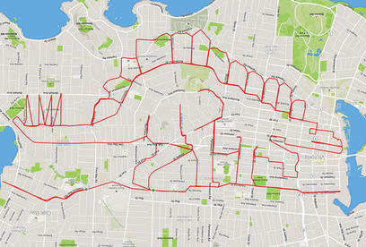 This Guy on a Bike Makes Enormous Doodles with GPS Trails | Fantastic Maps | Scoop.it