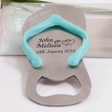personalised flip flops for wedding guests