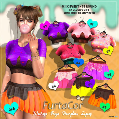 ICCH Top & Skirt Full Gacha Pack MIIX Event July 2021 Group Gift by FurtaCor | Teleport Hub - Second Life Freebies | Second Life Freebies | Scoop.it