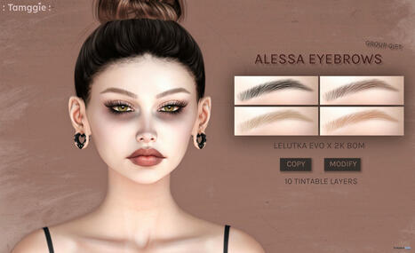 Alessa Eyebrows BOM For Lelutka EvoX June 2025 Group Gift by Tamggie | Teleport Hub - Second Life Freebies | Second Life Freebies | Scoop.it