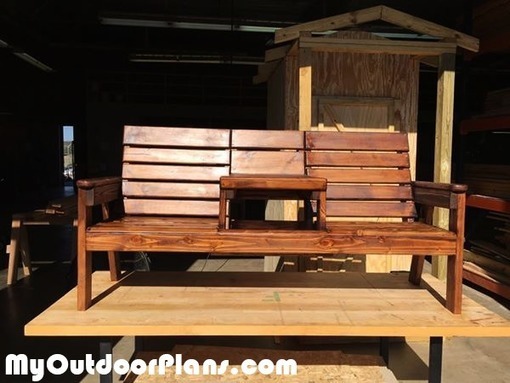 Double Chair Bench With Table Myoutdoorplans