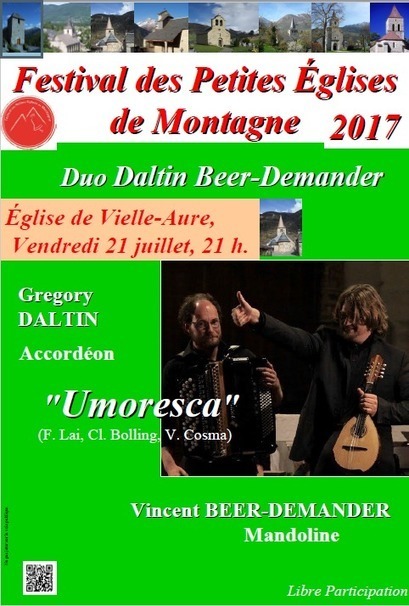 Concert accordéon et mandoline à Vielle-Aure le 21 juillet | Vallées d'Aure & Louron - Pyrénées | Scoop.it
