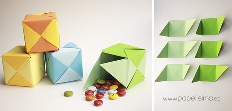 Caja de papel origami tipo PUZZLE paso a paso | Educación, TIC y ecología | Scoop.it